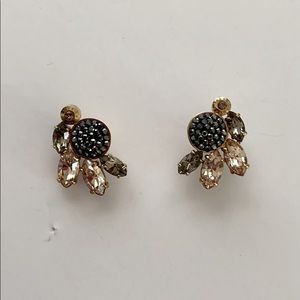 Henri Bendel Rhinestone Stud Statement Earrings